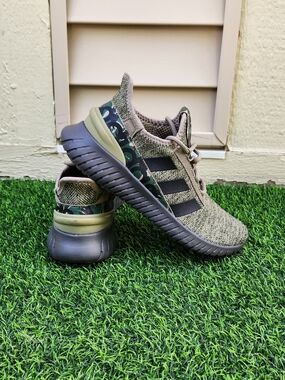 Adidas Kaptir 2.0 Orbit - Men's Sz 9.5 - Green Camo - Low Running Shoes - GY8027
